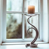 Hand Forged Fern Candlestick
