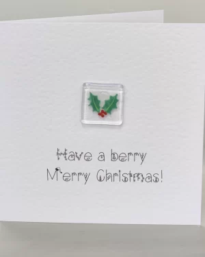Fused Glass Magnet Christmas Cards