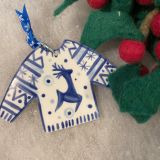 Christmas Ceramic Jumper Decoration
