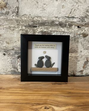 2 Dogs Pebble Frame