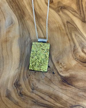 Yellow Dichroic Glass Necklace