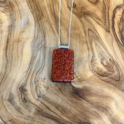 Red Dichroic Glass Necklace