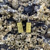 Yellow Dichroic Glass Earrings