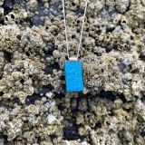 Blue Dichroic Glass Necklace