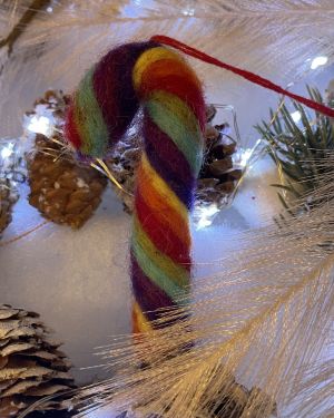 Christmas Rainbow Candy Cane Felt