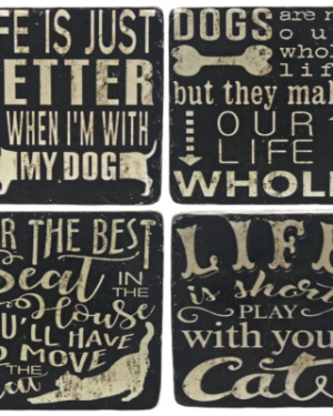 Dog And Cat Sayings Coasters