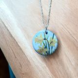 Ceramic Circular Daffodil Necklace
