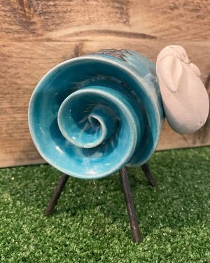 Ceramic Blue Sheep Ornament