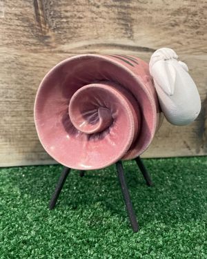 Ceramic Pink Sheep Ornament