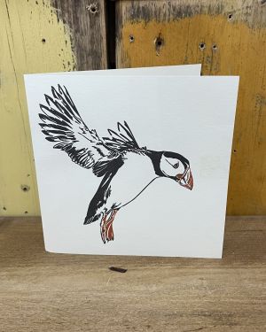 Flying Puffin Card