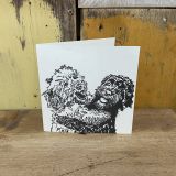Hugging Dogs Card