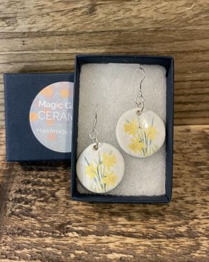 Ceramic Daffodil Earrings