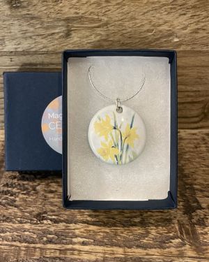 Ceramic Daffodil Necklace