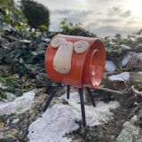 Ceramic Orange Ram Ornament
