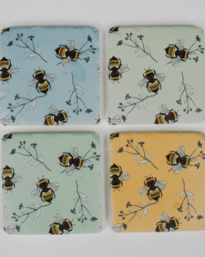 Vintage Bee Coasters