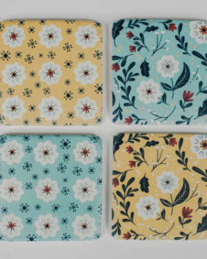 Vintage Summer Flower Coasters