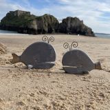 Ceramic Grey Whales