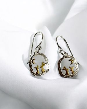 Rabbit And The Moon Earrings