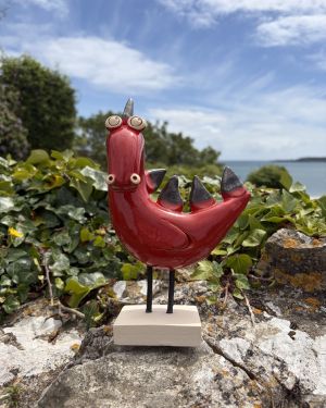 Large Ceramic Red Dragon