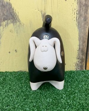 Ceramic Black Dog