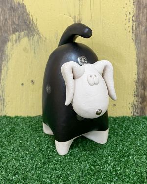 Ceramic Black Dog