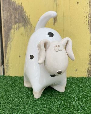 Ceramic White Dog