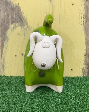 Ceramic Green Dog