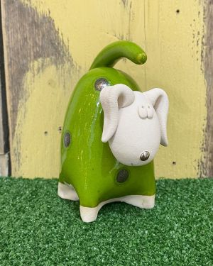 Ceramic Green Dog