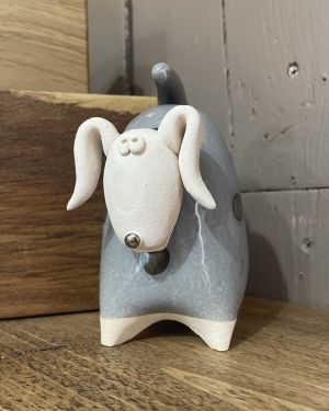 Ceramic Grey Dog