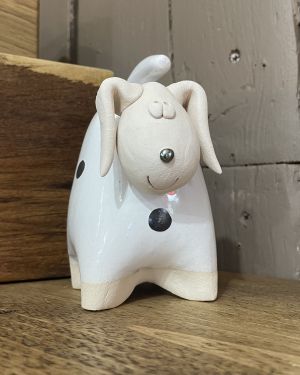 Ceramic White Dog