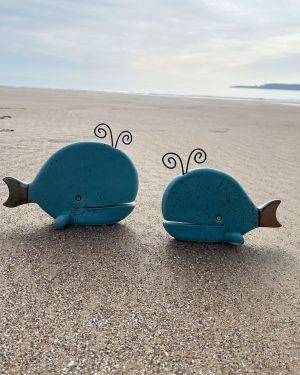 Ceramic Turquoise Whales