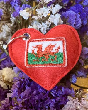 Wales Heart Keyring