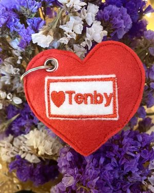 Tenby Heart Keyring