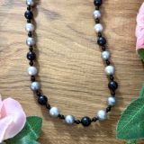Black And White Bead Necklace