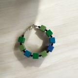 Blue And Green Cube Bracelet