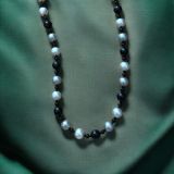 Black And White Bead Necklace