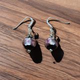 Pink Floral Glass Earrings