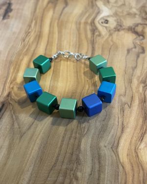 Blue And Green Cube Bracelet