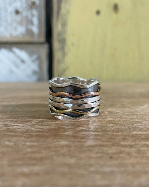 Wave Spinner Ring