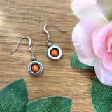 Orange Hematite Earrings