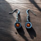 Orange Hematite Earrings