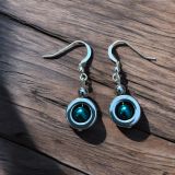 Dark Green Hematite Earrings