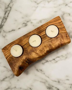 Olivewood Tealight Holder
