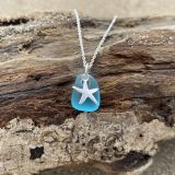 Light Blue Sea Glass Necklace
