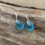 Light Blue Sea Glass Earrings