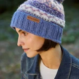 Classic Fairisle Jacaranda Bobble Beanie
