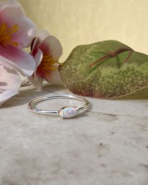 White Lali Stone Ring