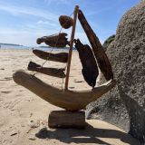 Large Driftwood Boat