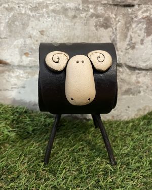 Ceramic Black Ram Ornament
