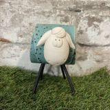 Ceramic Turquoise Sheep Ornament